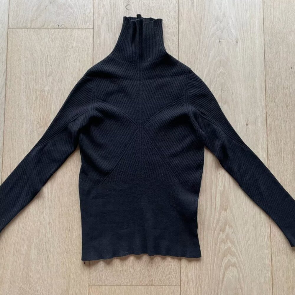 Black-- but never basic! Alexander McQueen McQ sweater, S